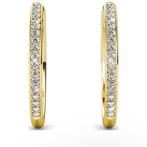 Cate & Chloe Bianca 18k Gold Plated Hoop Earrings Women's Earrings Gift for Her